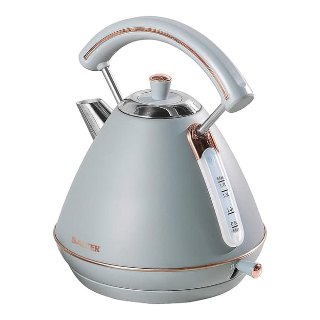 Salter Grey & Rose Gold Pyramid Kettle, 3KW
