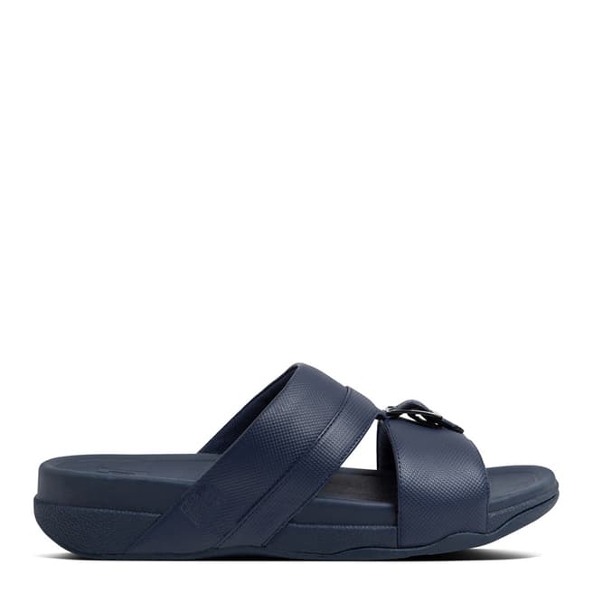 FitFlop Midnight Navy Cameron Embossed Slides