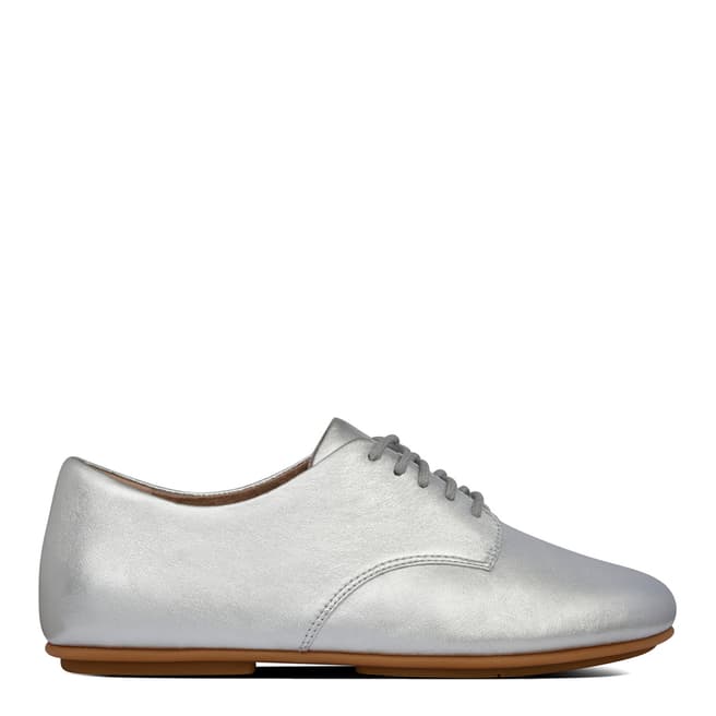 FitFlop Silver Adeola Leather Derby Shoes