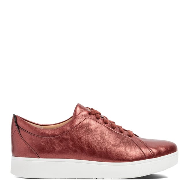 FitFlop Brick Red Rally Crinkle Shimmer Sneakers