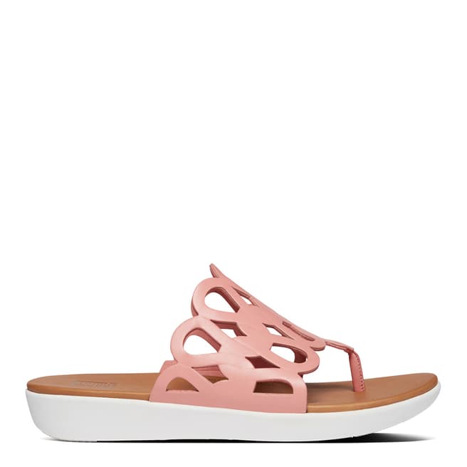 FitFlop Rose Pink Elodie Entwined Loops Toe Thong Sandals