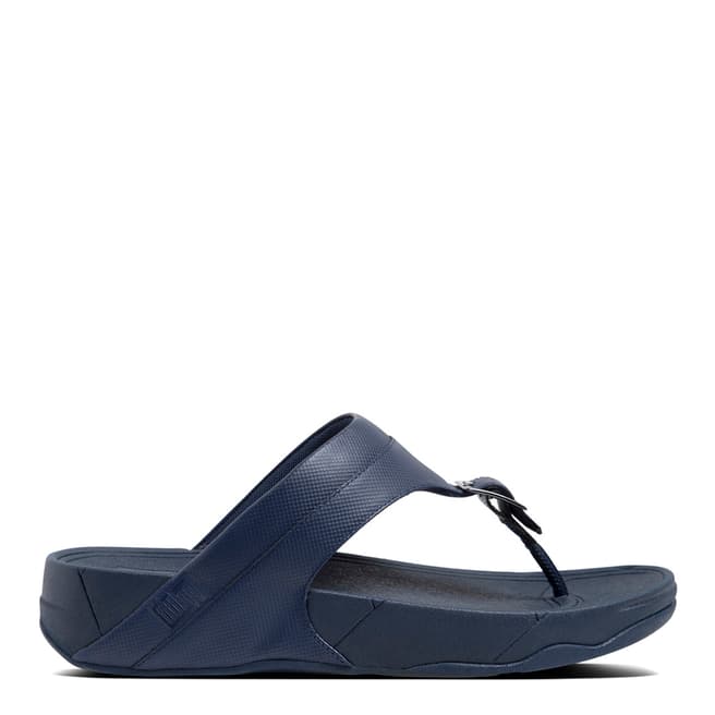 FitFlop Midnight Navy Cameron Embossed Toe Thong Sandals
