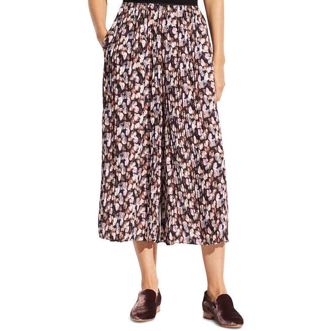 Vince Multi Painted Floral Pleated Culotte