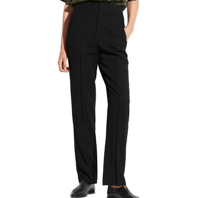 Vince Black Wool Blend Tailored Trousers