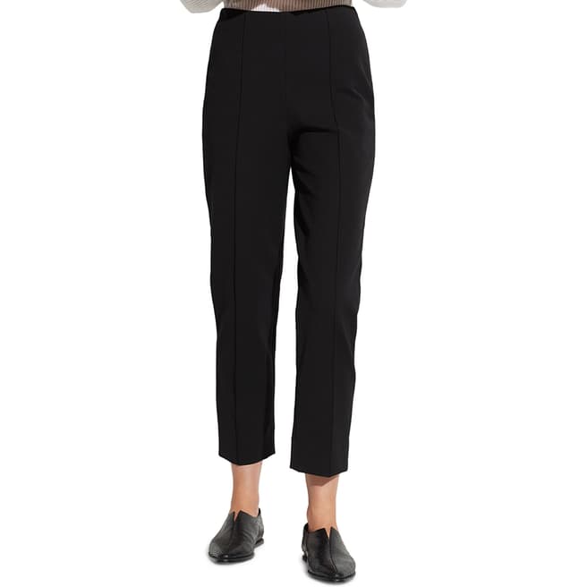 Vince Black Pintuck Stretch Trousers 