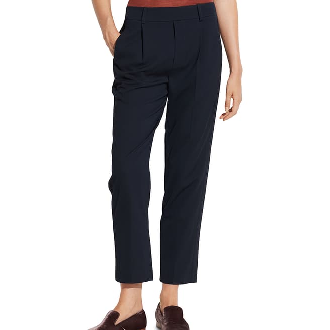 Vince Navy Side Strap Pull On Trousers
