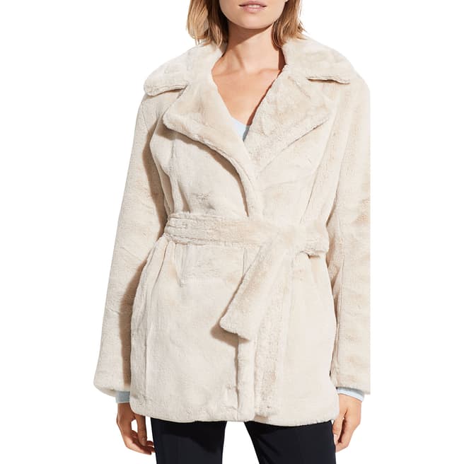 Vince Pearl Belted Plush Coat