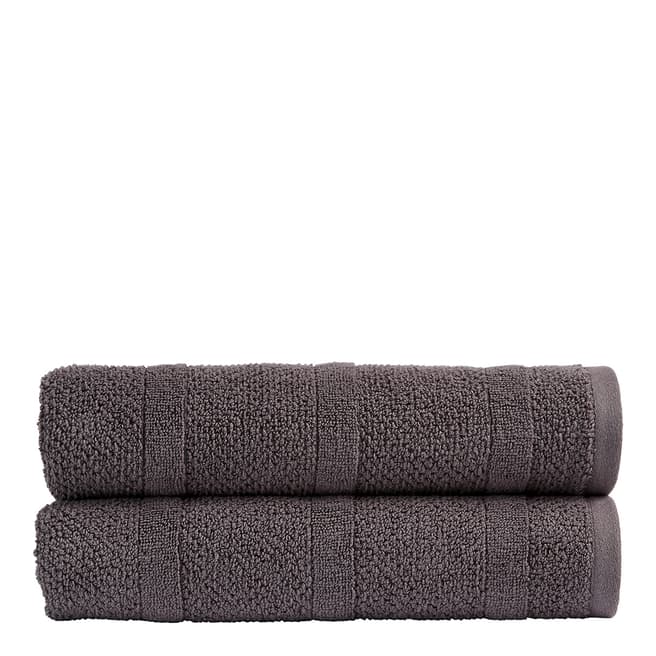 Christy Neo Pair of Hand Towels, Flint