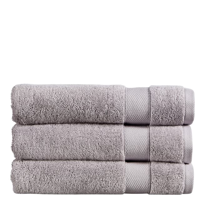 Christy Refresh Pair of Hand Towels, Dove Grey