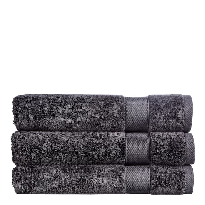 Christy Refresh Pair of Hand Towels, Ash Grey