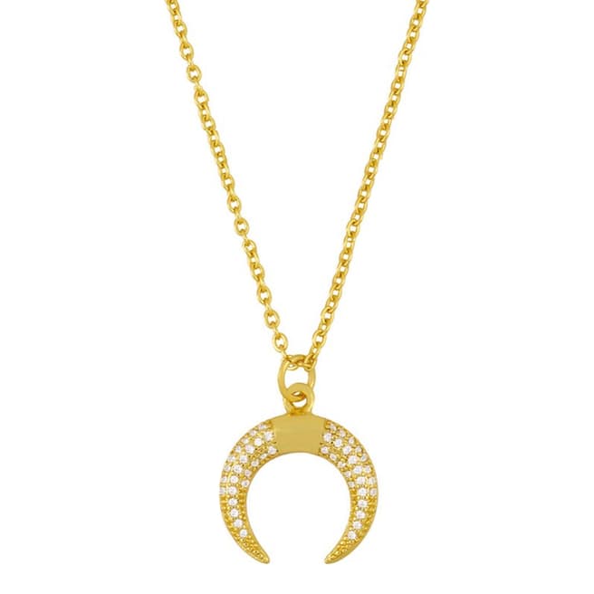 Chloe Collection by Liv Oliver 18K Gold Plated Horn Necklace