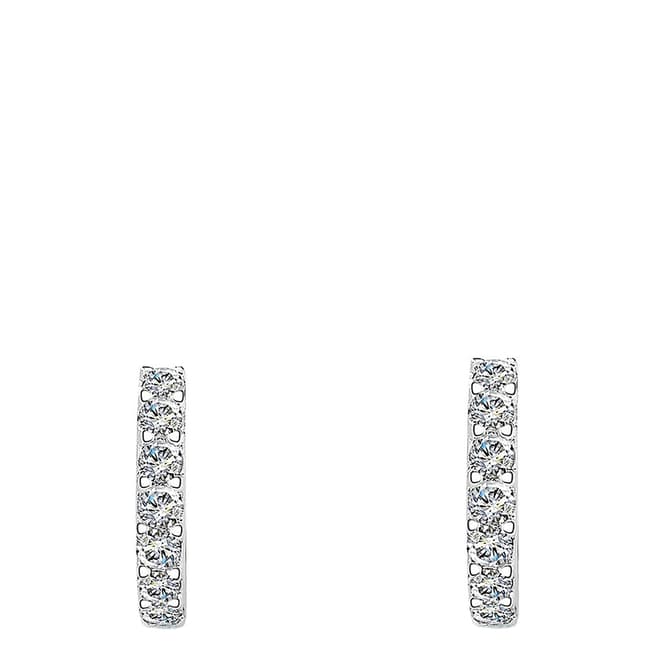Chloe Collection by Liv Oliver Silver Cz Huggie Earrings