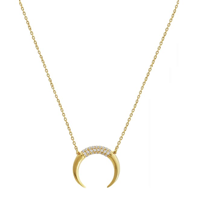 Liv Oliver 18K Gold Plated Top Horn Necklace