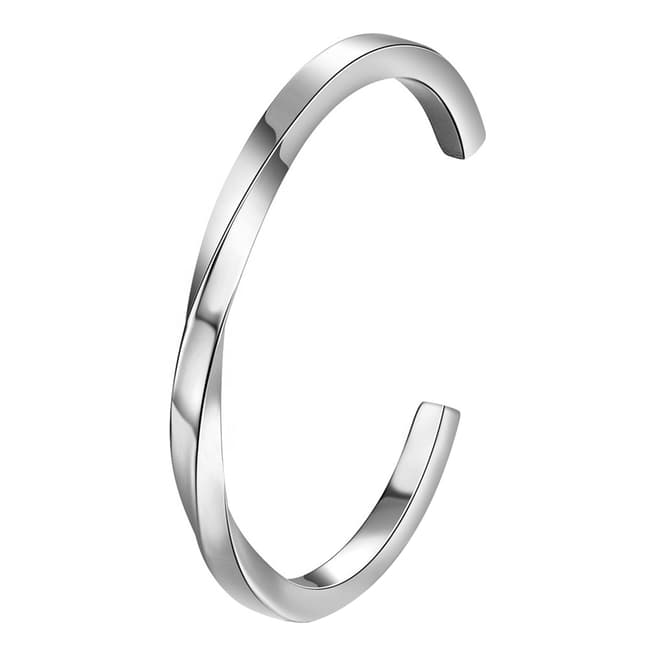 Stephen Oliver Silver Plated Twist Cuff Bangle