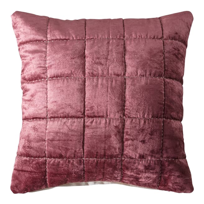 Gallery Living Quilted Cotton Velvet Cushion, Brick