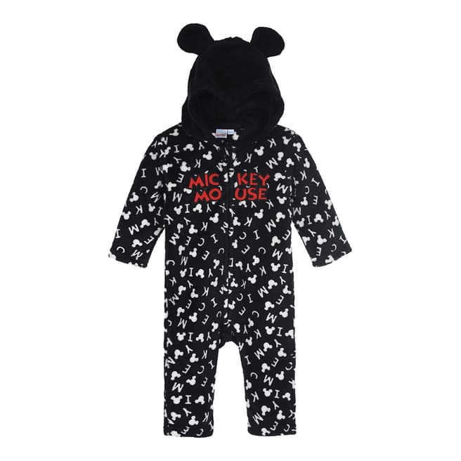 Disney Baby Black Mickey Mouse Printed Bodysuit