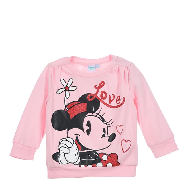 Disney Baby Light Pink Minnie Mouse Graphic Sweatshirt