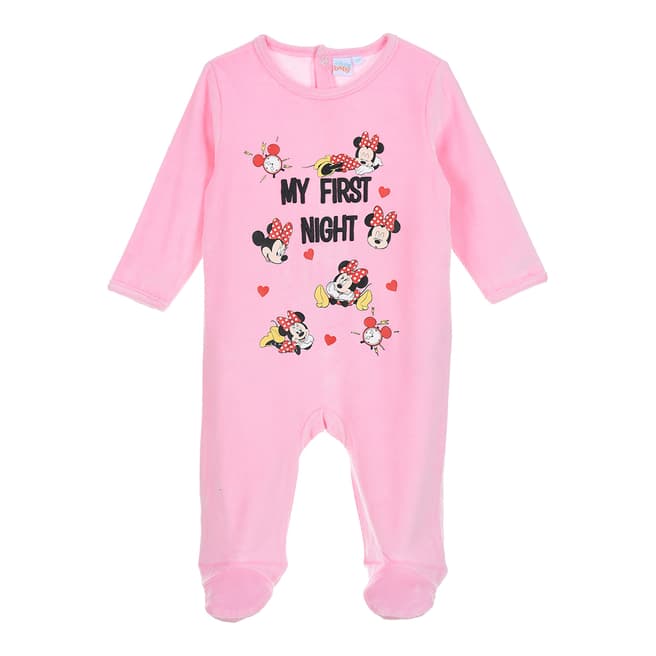 Disney Baby Pink Minnie Mouse Sleepsuit