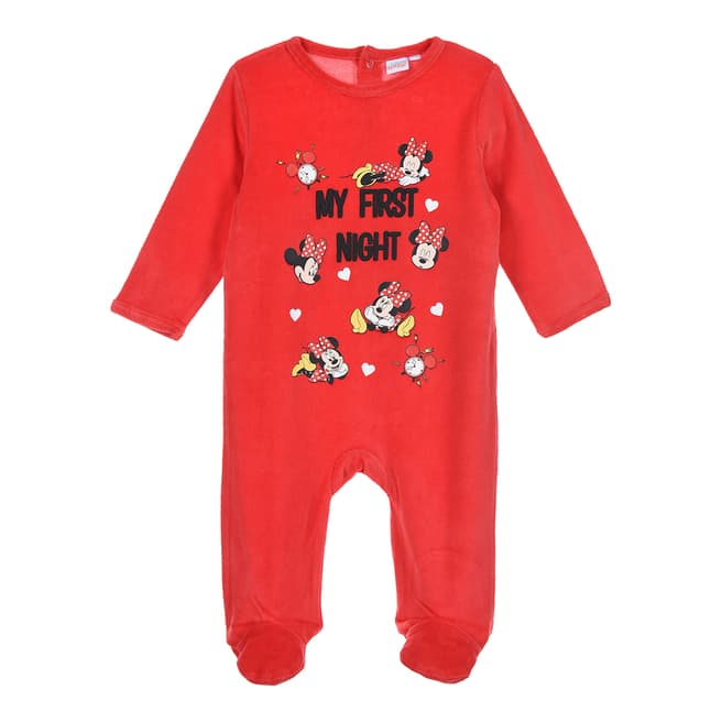 Disney Baby Red Minnie Mouse Sleepsuit