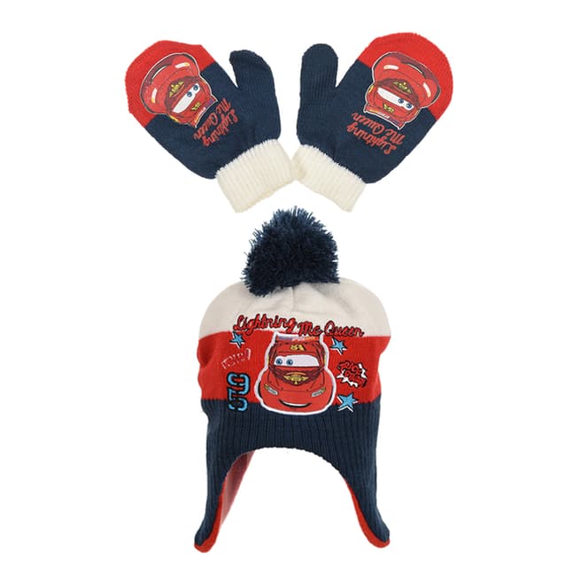 Disney Baby Navy Cars Hat & Gloves Set
