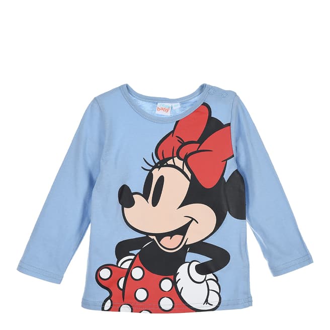 Disney Baby Blue Minnie Mouse Printed T-Shirt