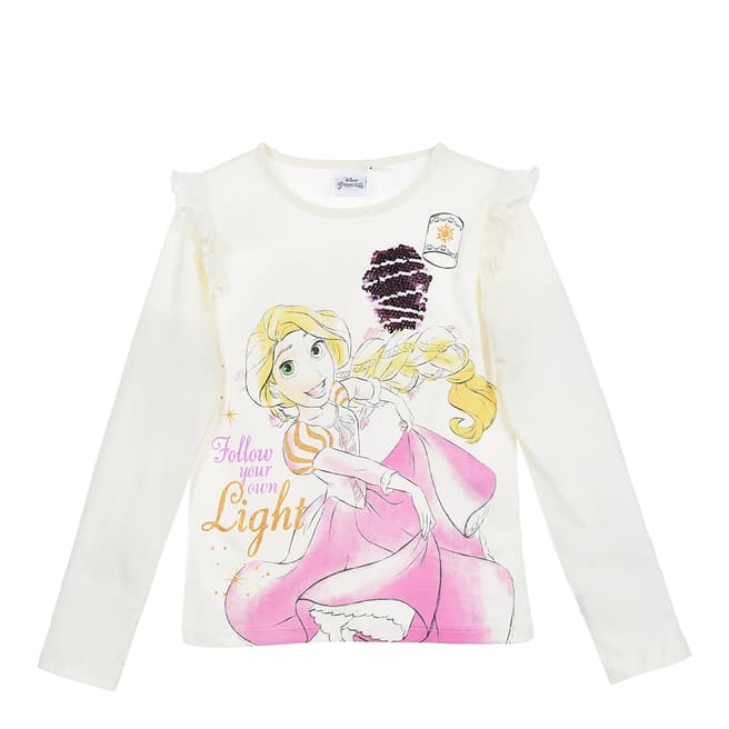 Disney Kid's Off White Disney's Princess Sequin T-Shirt