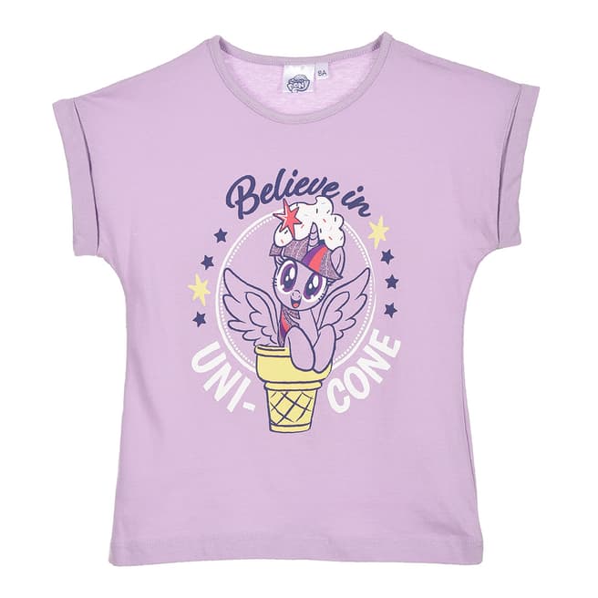 Disney Kid's Purple My Little Pony Believe In Uni-Cone T-Shirt