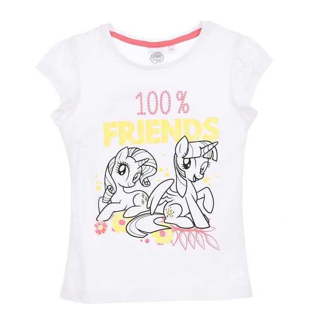 Disney Kid's White My Little Pony 100% Friends T-Shirt