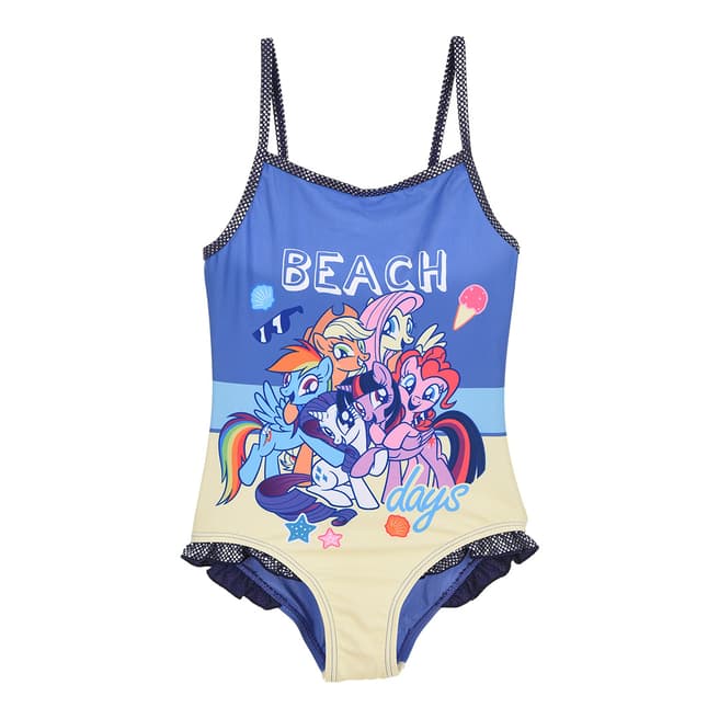 Disney Kid's Blue My Little Pony Beach Day's One Piece Swim Suit