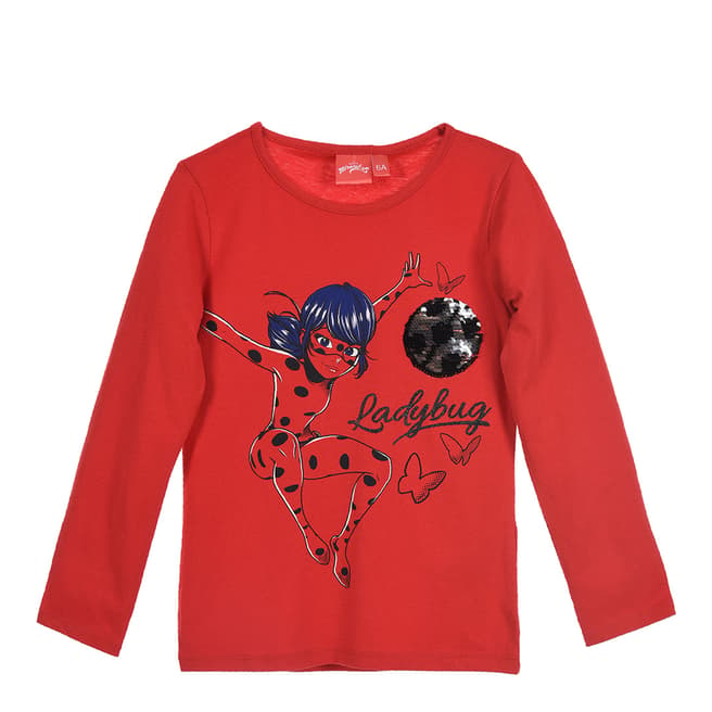 Disney Kid's Red Miraculous Ladybug Sequin T-Shirt