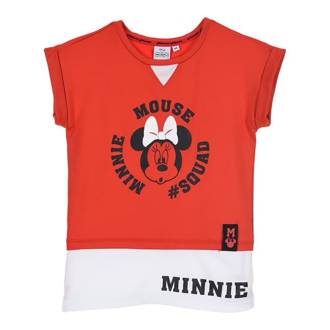 Disney Kid's Red Minnie Mouse Squad T-Shirt