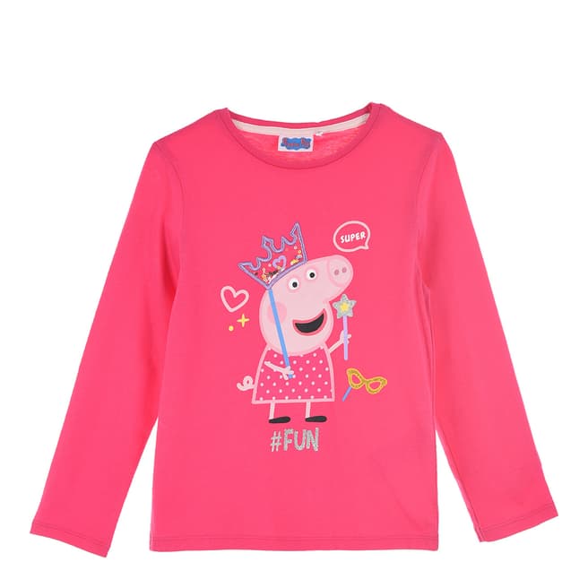 Disney Kid's Fuchsia Peppa Pig Fun T-Shirt