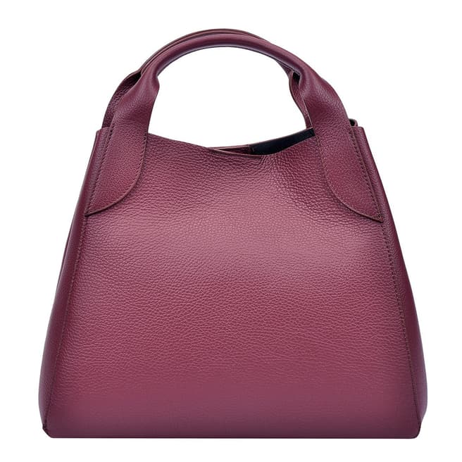 Sofia Cardoni Red Leather Top Handle Bag