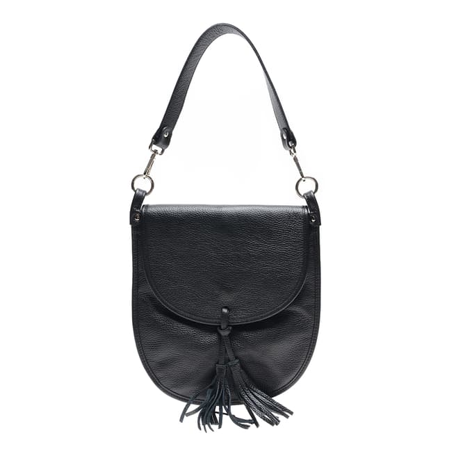 Sofia Cardoni Black Leather Shoulder Bag