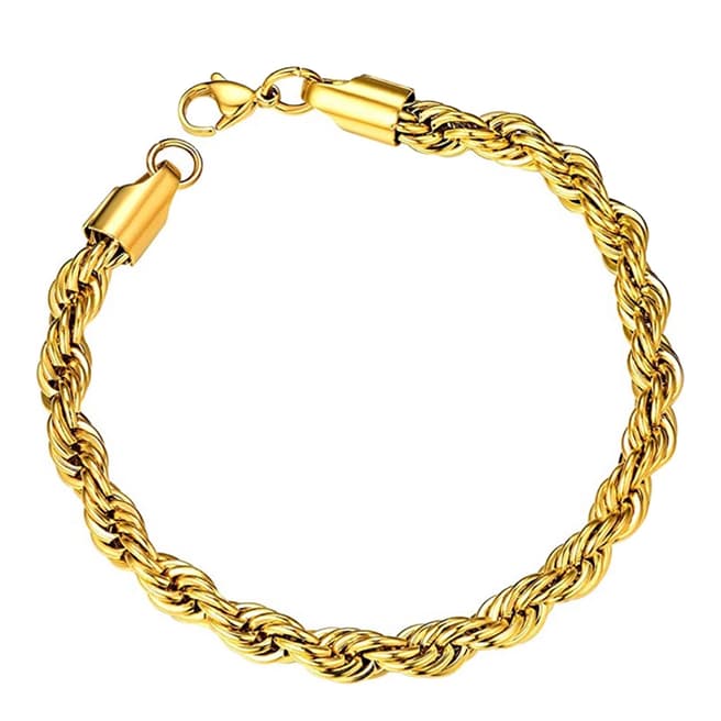 Liv Oliver 18K Gold Plated Twist Bracelet