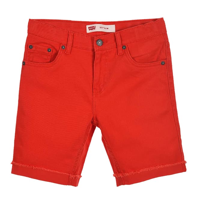 Levi's Boy's Super Red 512 Cuffed Shorts