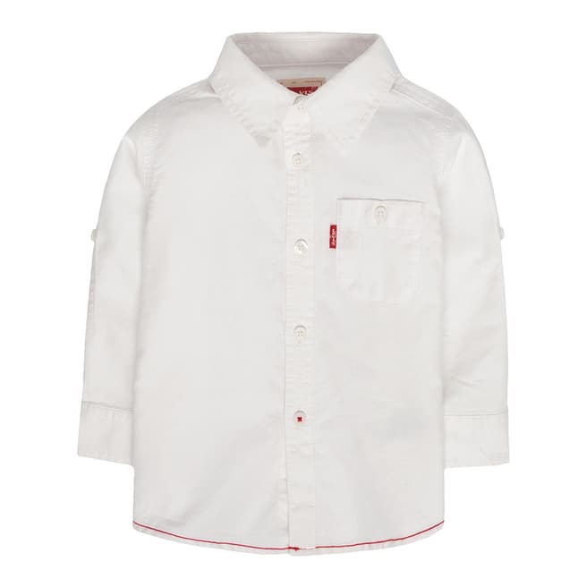 Levi's Boy's White Long Sleeve Poplin Shirt