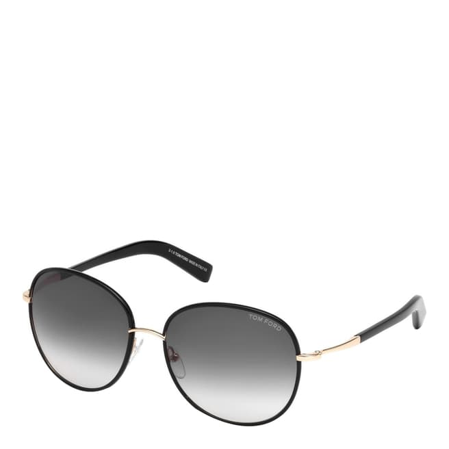 Tom Ford Unisex Grey/Black Tom Ford Sunglasses 59mm