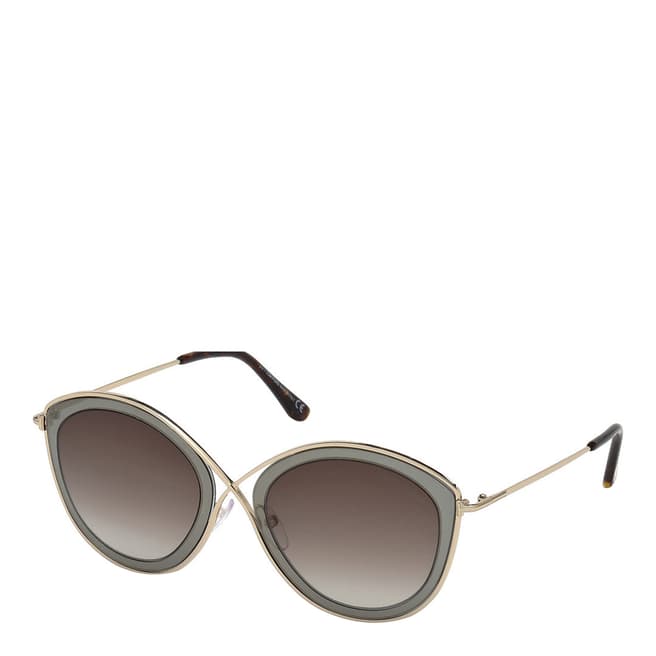 Tom Ford Women's Grey/Gold Tom Ford Sunglasses 55mm