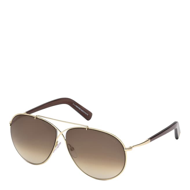 Tom Ford Unisex Grey/Gold Tom Ford Sunglasses 61mm