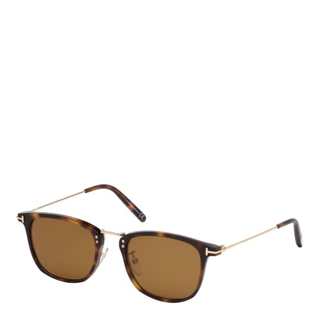 Tom Ford Unisex Brown/Gold Tom Ford Sunglasses 51mm