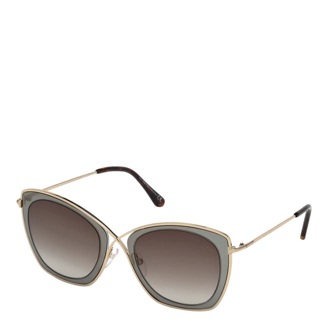 Tom Ford Women's Grey/Gold Tom Ford Sunglasses 53mm