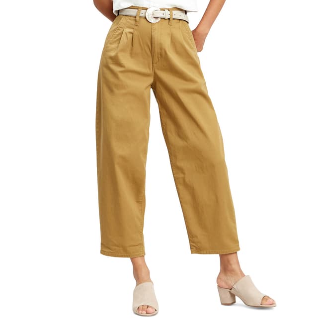 Levi's Camel Pleated Balloon Trousers