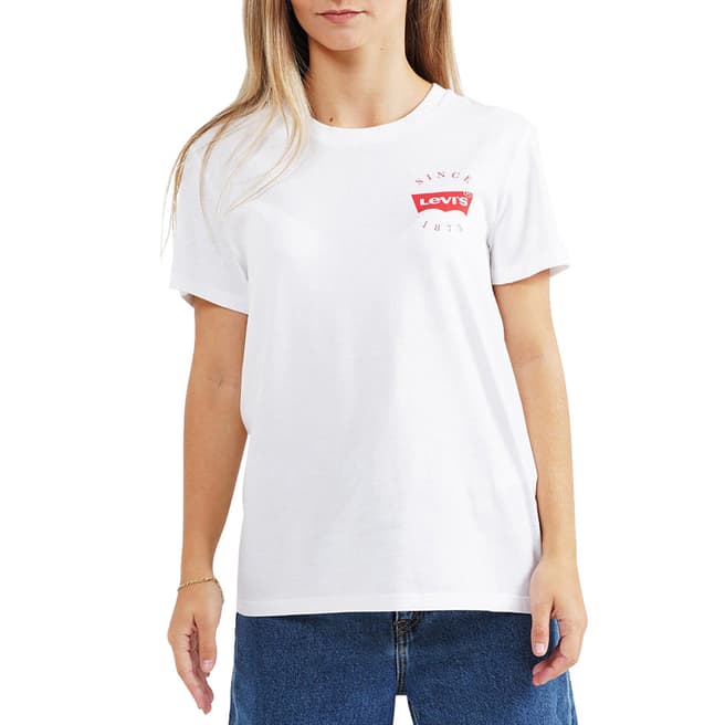 Levi's White Since 73 The Perfect Logo T-Shirt
