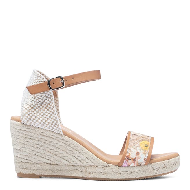 Paseart Floral Snake Print Spanish Espadrille Wedge