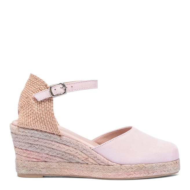 Paseart Pink Suede Suede Spanish Espadrille Sandal