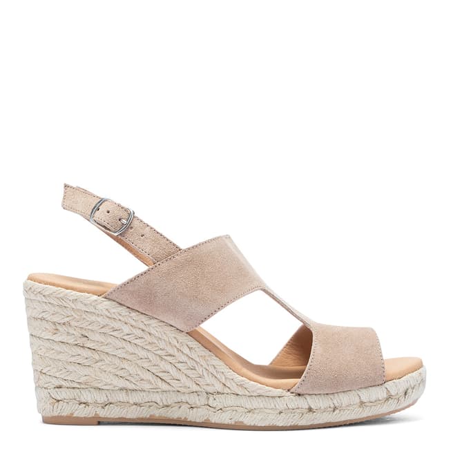 Paseart Taupe Suede Spanish Espadrille Sandal