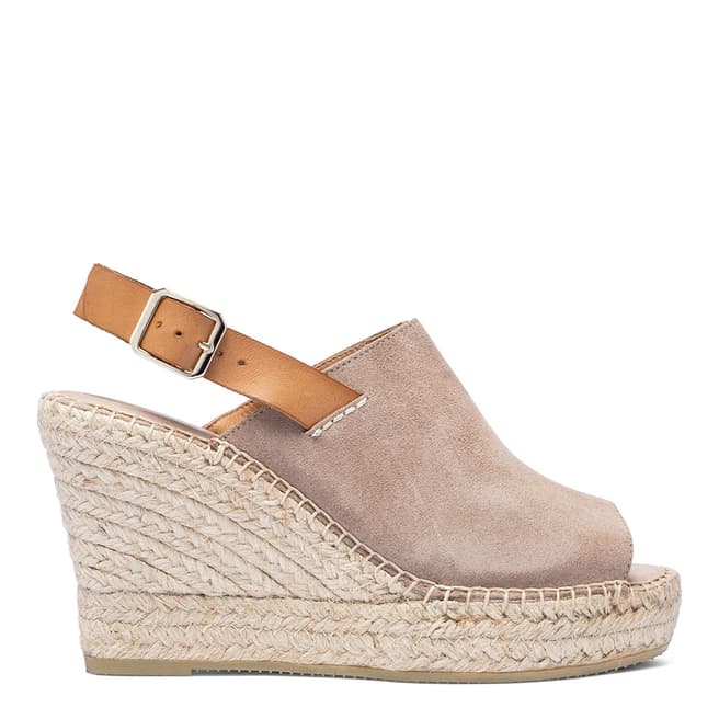 Paseart Taupe Suede Spanish Espadrille Sandal