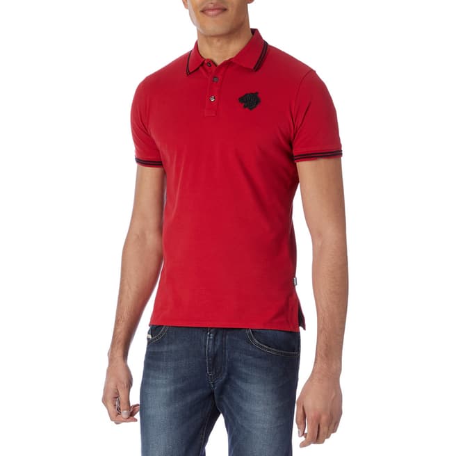 Just Cavalli Red Tiger Logo Polo Shirt