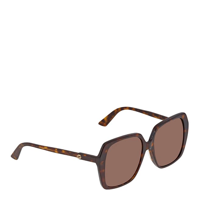 Gucci Women's Brown Gucci Sunglasses 56mm